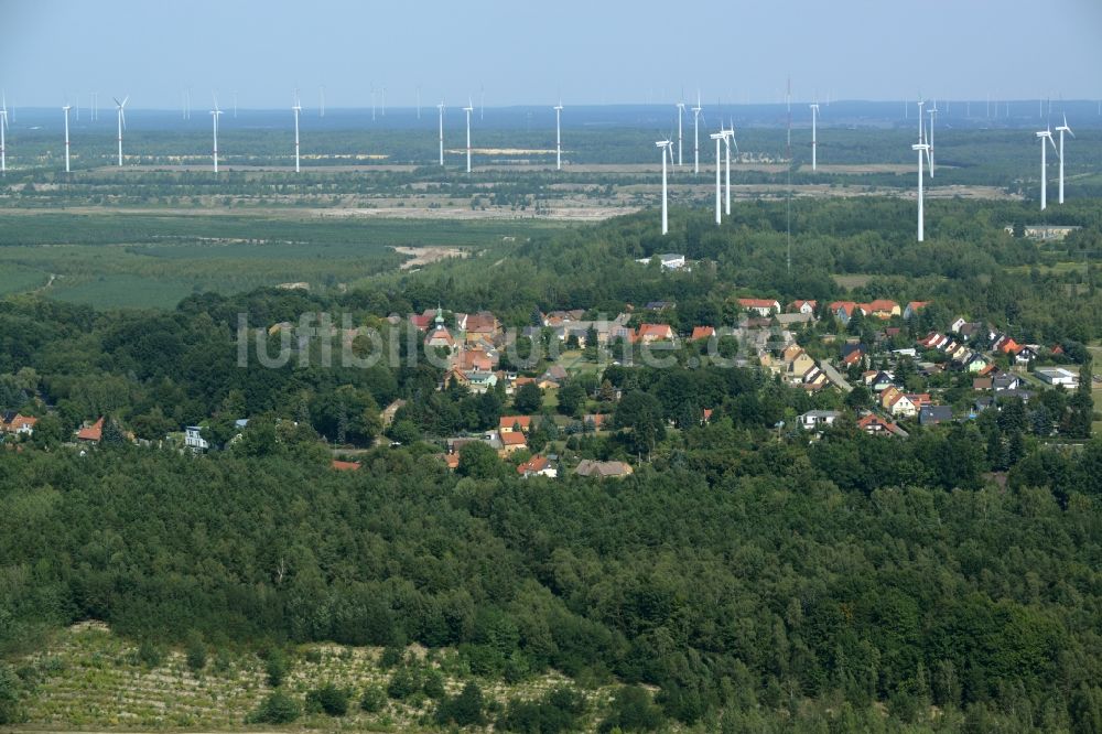 Luftaufnahme Kostebrau - Ortsansicht von Kostebrau im Bundesland Brandenburg