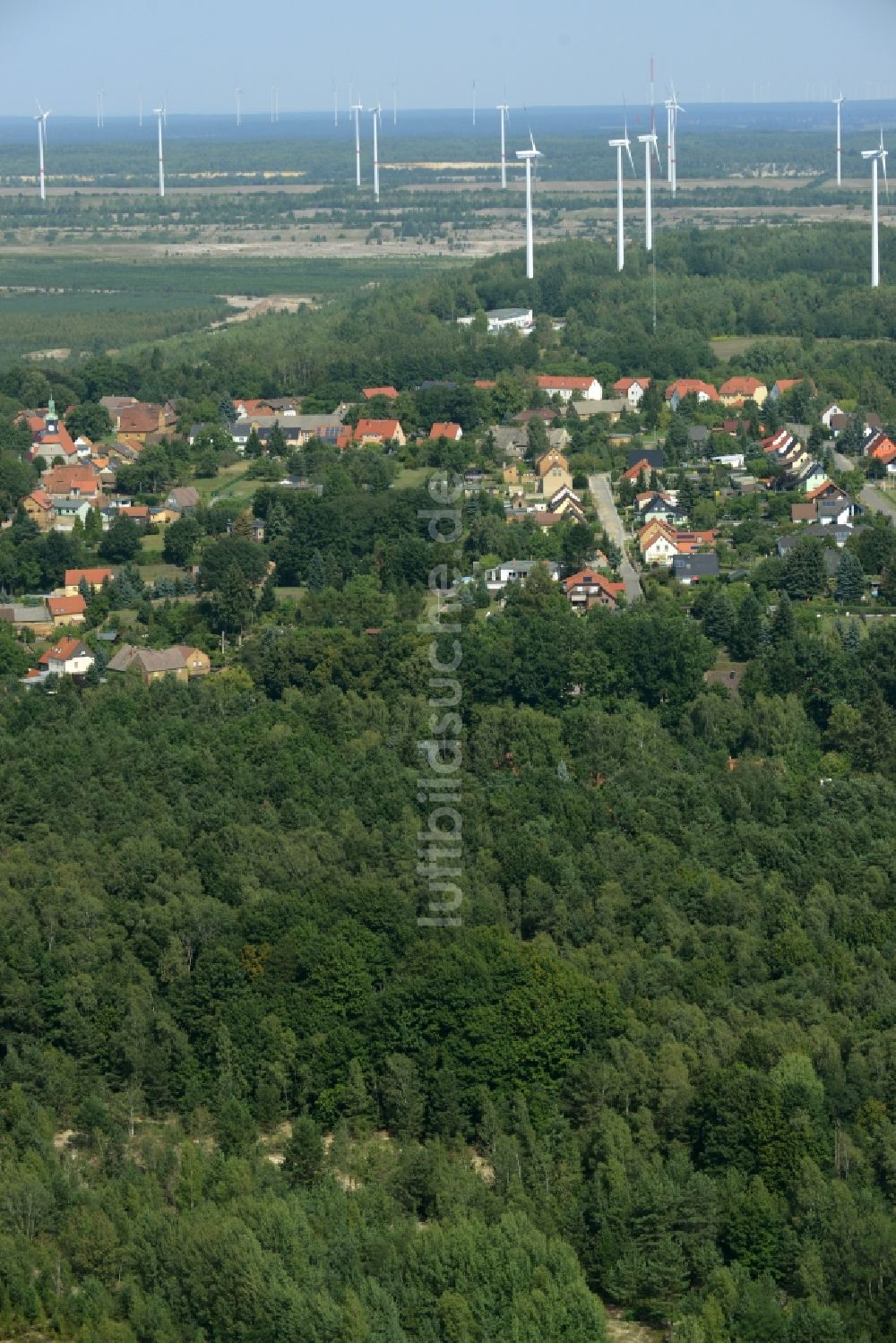 Kostebrau aus der Vogelperspektive: Ortsansicht von Kostebrau im Bundesland Brandenburg