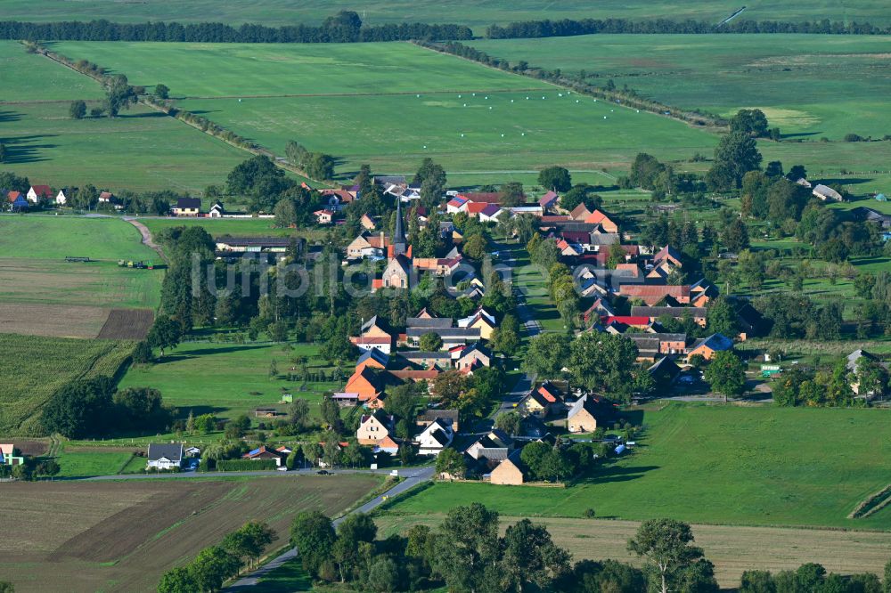 Luftbild Kraatz - Ortsansicht in Kraatz im Bundesland Brandenburg, Deutschland