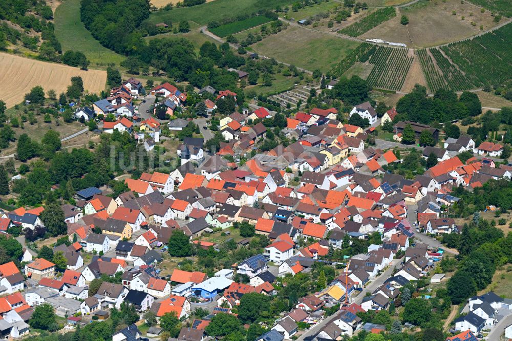 Luftaufnahme Kraichtal - Ortsansicht in Kraichtal im Bundesland Baden-Württemberg, Deutschland