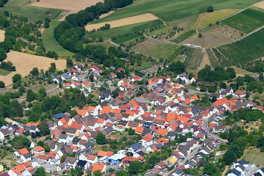 Kraichtal von oben - Ortsansicht in Kraichtal im Bundesland Baden-Württemberg, Deutschland