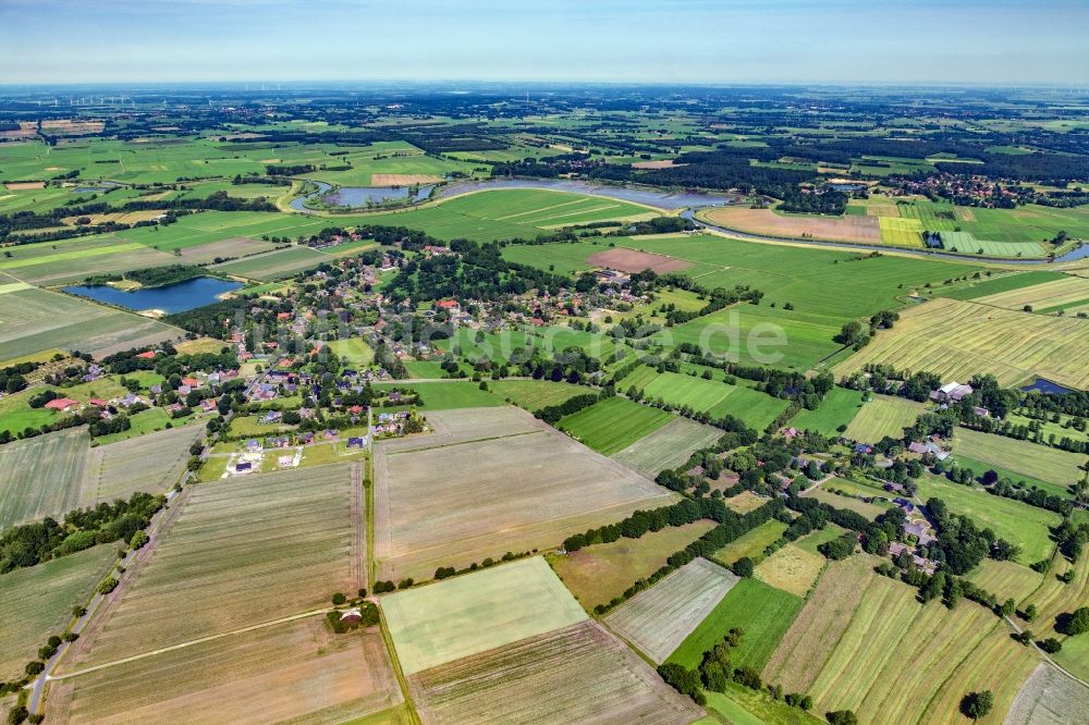 Luftaufnahme Kranenburg - Ortsansicht in Kranenburg im Bundesland Niedersachsen, Deutschland