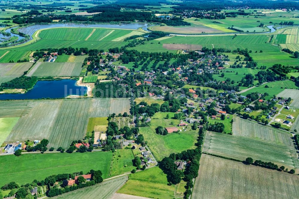 Kranenburg aus der Vogelperspektive: Ortsansicht in Kranenburg im Bundesland Niedersachsen, Deutschland