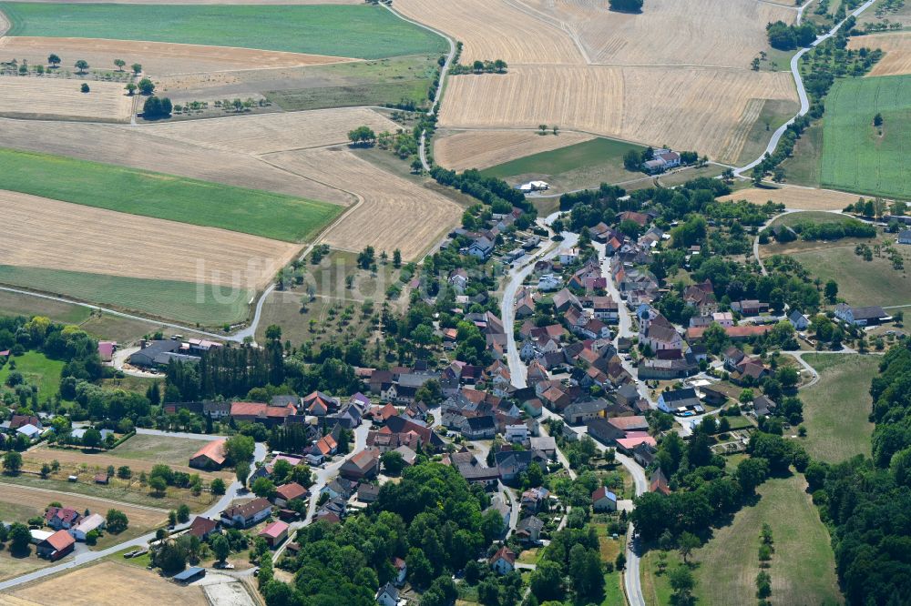 Krautheim aus der Vogelperspektive: Ortsansicht in Krautheim im Bundesland Baden-Württemberg, Deutschland