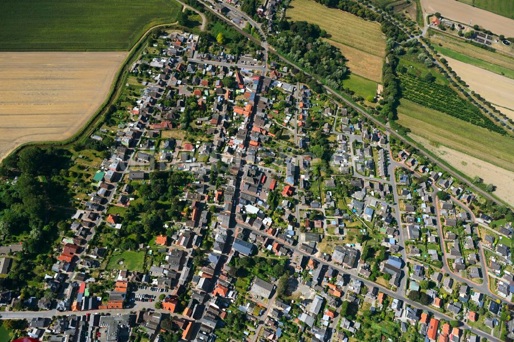 Krempe von oben - Ortsansicht in Krempe im Bundesland Schleswig-Holstein, Deutschland