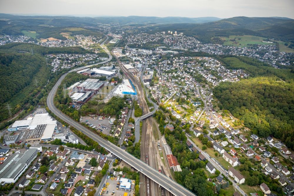 Kreuztal von oben - Ortsansicht in Kreuztal im Bundesland Nordrhein-Westfalen, Deutschland