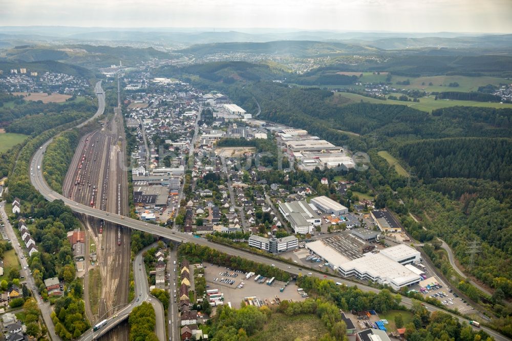 Kreuztal aus der Vogelperspektive: Ortsansicht in Kreuztal im Bundesland Nordrhein-Westfalen, Deutschland