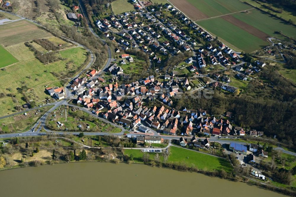 Luftaufnahme Kreuzwertheim - Ortsansicht in Kreuzwertheim im Bundesland Bayern, Deutschland