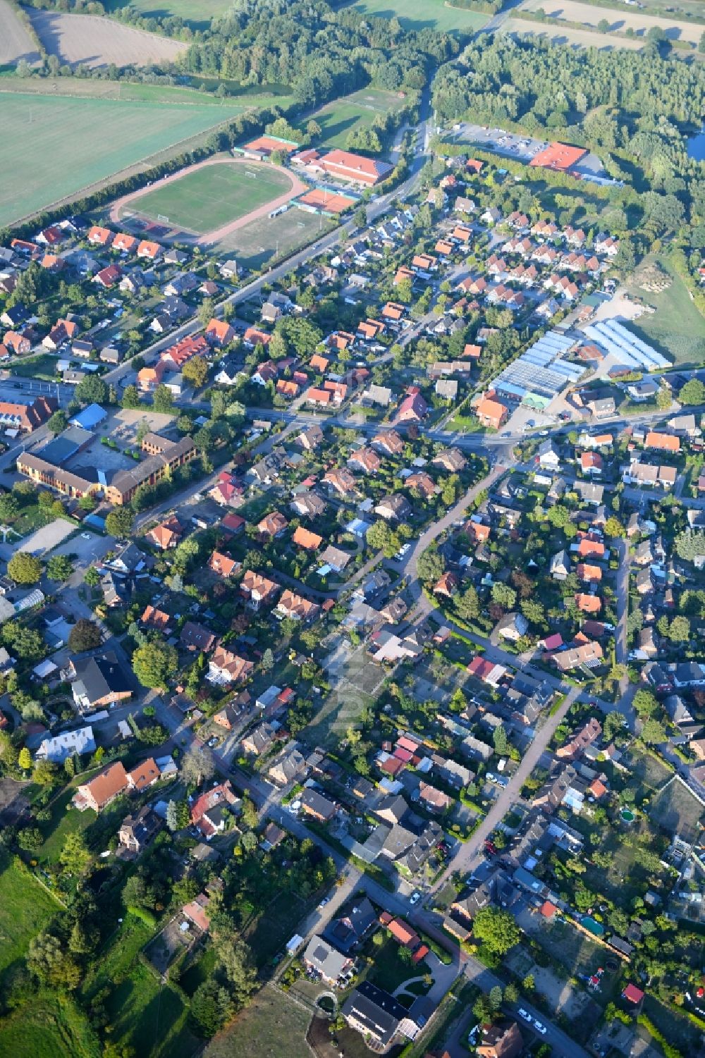 Krummesse aus der Vogelperspektive: Ortsansicht in Krummesse im Bundesland Schleswig-Holstein, Deutschland