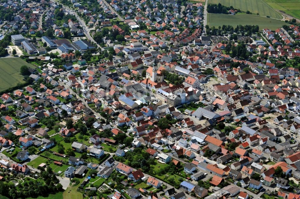 Luftbild Kösching - Ortsansicht von Kösching im Bundesland Bayern