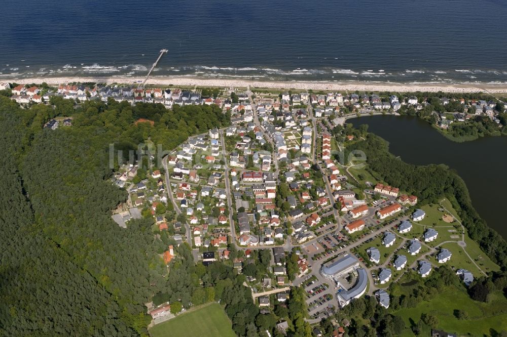 Luftbild Bansin - Ortsansicht des Küstenbereiches von Bansin, einem beliebten Ferien- und Urlaubsort an der Ostsee- Küste der Insel Usedom im Bundesland Mecklenburg-Vorpommern