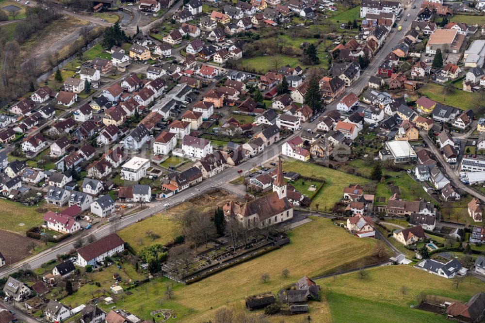 Kuhbach von oben - Ortsansicht in Kuhbach im Bundesland Baden-Württemberg, Deutschland