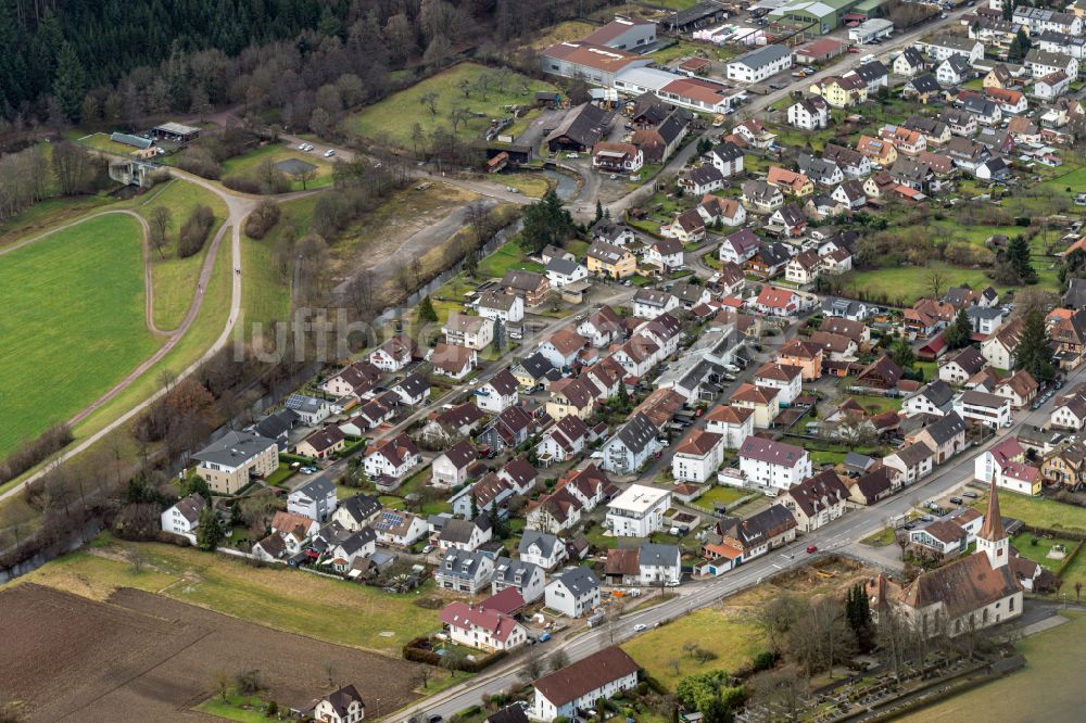 Kuhbach aus der Vogelperspektive: Ortsansicht in Kuhbach im Bundesland Baden-Württemberg, Deutschland