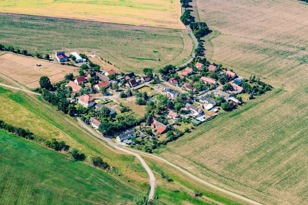 Luftaufnahme Kunzwerda - Ortsansicht in Kunzwerda im Bundesland Sachsen, Deutschland