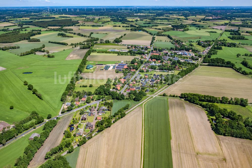 Luftaufnahme Kutenholz - Ortsansicht in Kutenholz-Aspe im Bundesland Niedersachsen, Deutschland