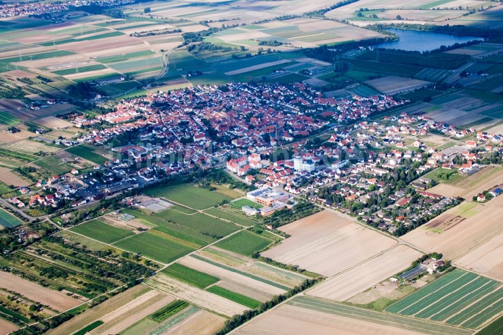 Lambsheim von oben - Ortsansicht in Lambsheim im Bundesland Rheinland-Pfalz