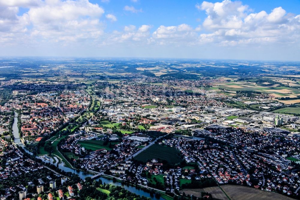 Luftaufnahme Landshut - Ortsansicht von Landshut im Bundesland Bayern