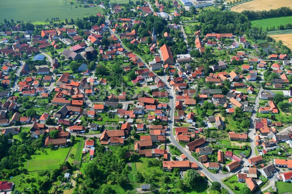 Langeln aus der Vogelperspektive: Ortsansicht in Langeln im Bundesland Sachsen-Anhalt, Deutschland