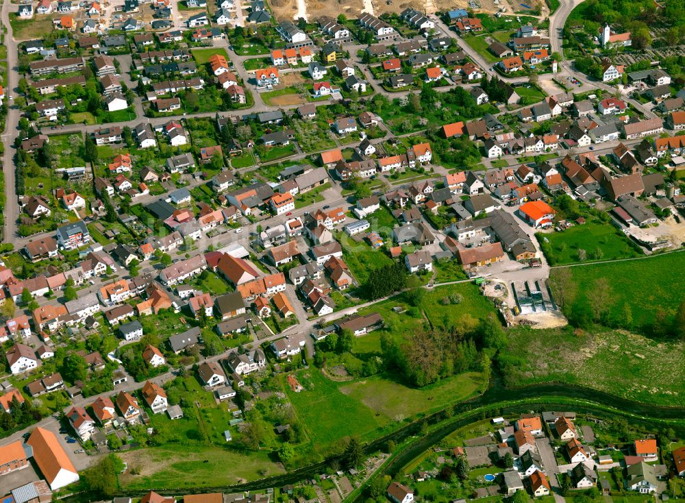 Langenau von oben - Ortsansicht in Langenau im Bundesland Baden-Württemberg, Deutschland