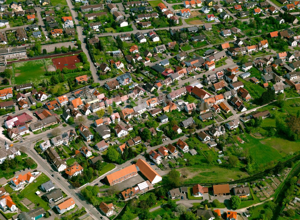 Langenau aus der Vogelperspektive: Ortsansicht in Langenau im Bundesland Baden-Württemberg, Deutschland