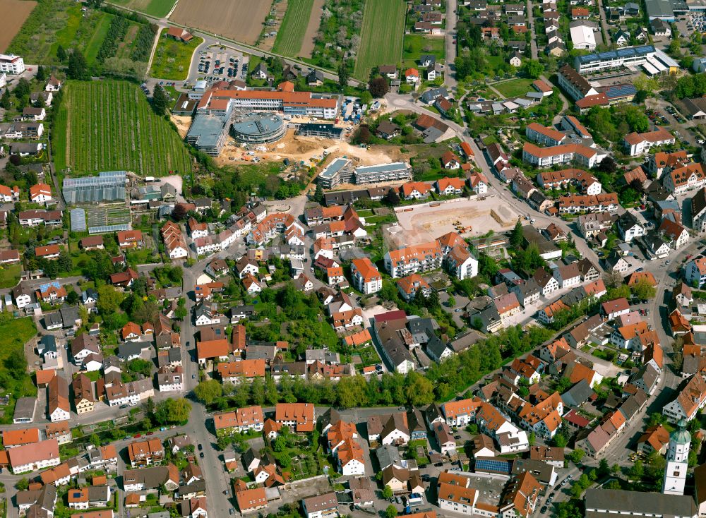 Langenau aus der Vogelperspektive: Ortsansicht in Langenau im Bundesland Baden-Württemberg, Deutschland