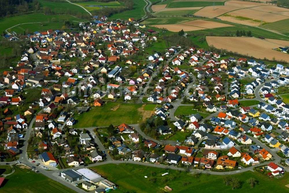 Langenbeutingen von oben - Ortsansicht von Langenbeutingen im Bundesland Baden-Württemberg, Deutschland