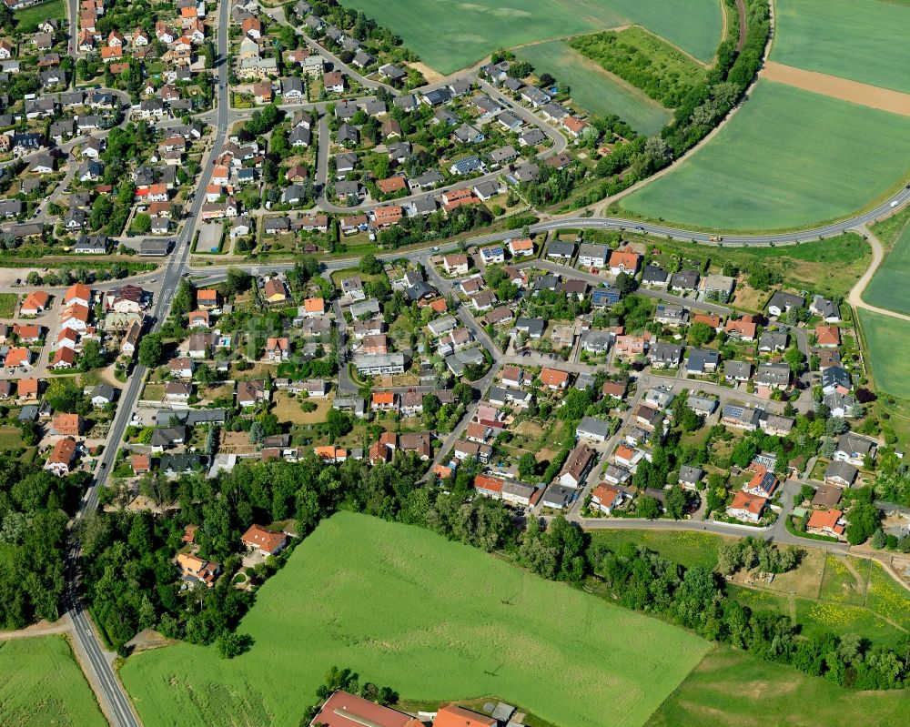 Langenlonsheim aus der Vogelperspektive: Ortsansicht von Langenlonsheim im Bundesland Rheinland-Pfalz