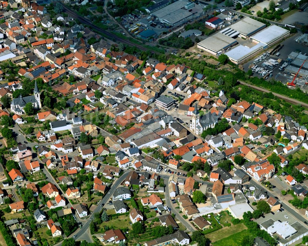 Langenlonsheim von oben - Ortsansicht von Langenlonsheim im Bundesland Rheinland-Pfalz