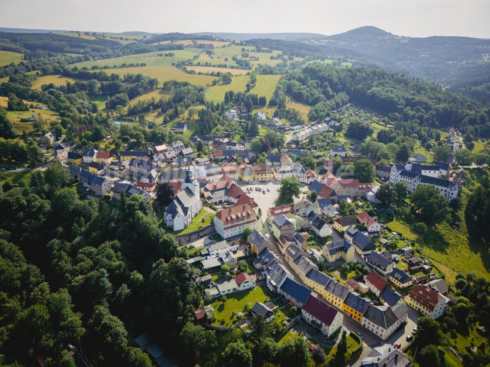 Altenberg von oben - Ortsansicht Lauenstein in Altenberg im Bundesland Sachsen, Deutschland