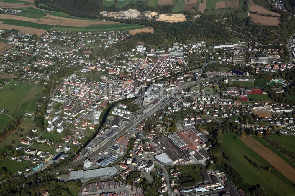 Laufen aus der Vogelperspektive: Ortsansicht in Laufen im Kanton Basel-Landschaft, Schweiz