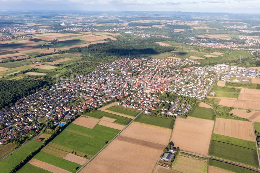 Luftbild Löchgau - Ortsansicht in Löchgau im Bundesland Baden-Württemberg, Deutschland