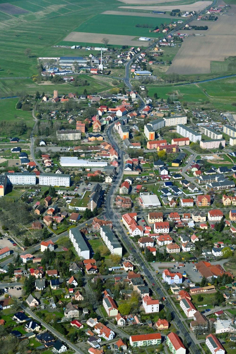 Luftbild Löcknitz - Ortsansicht in Löcknitz im Bundesland Mecklenburg-Vorpommern, Deutschland