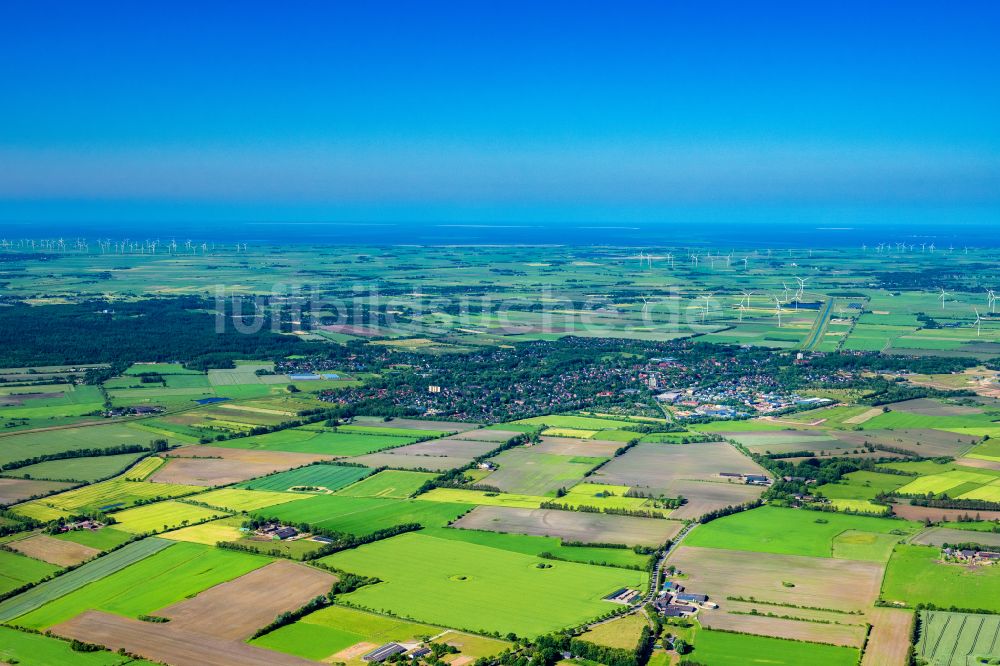 Leck von oben - Ortsansicht in Leck im Bundesland Schleswig-Holstein, Deutschland