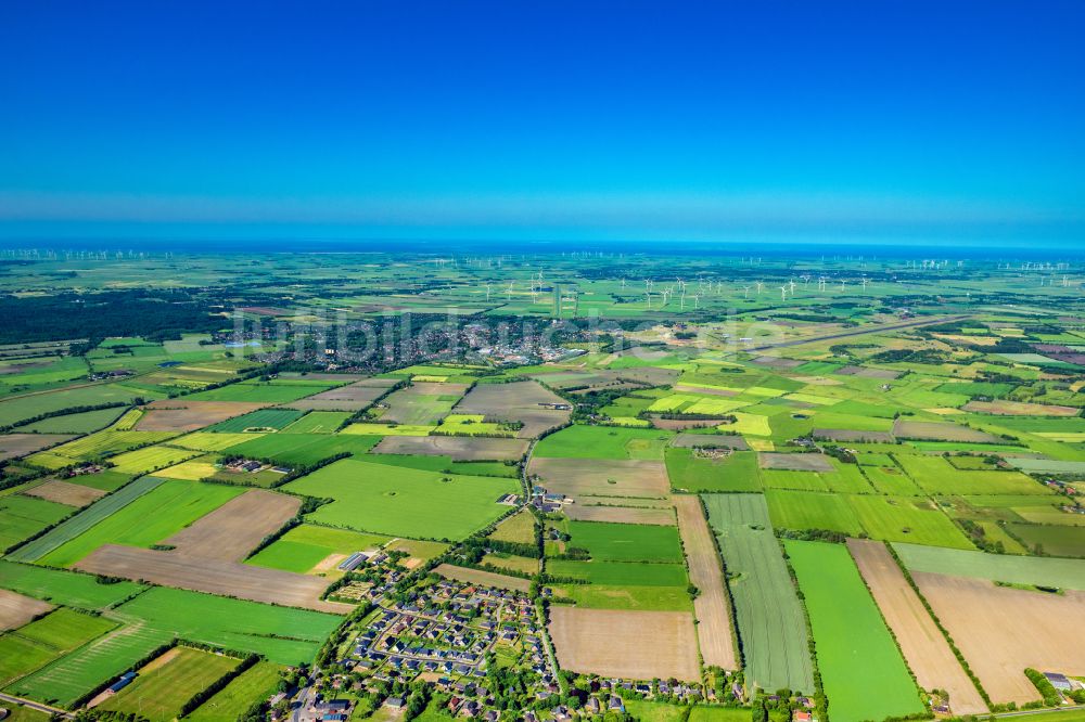 Leck aus der Vogelperspektive: Ortsansicht in Leck im Bundesland Schleswig-Holstein, Deutschland