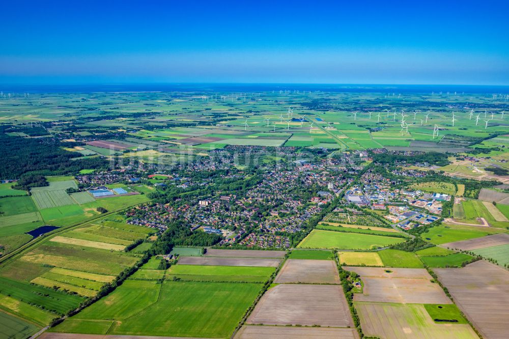 Luftaufnahme Leck - Ortsansicht in Leck im Bundesland Schleswig-Holstein, Deutschland