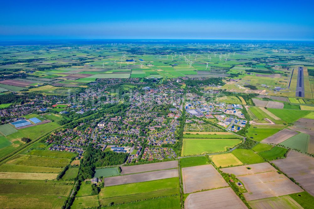 Leck von oben - Ortsansicht in Leck im Bundesland Schleswig-Holstein, Deutschland