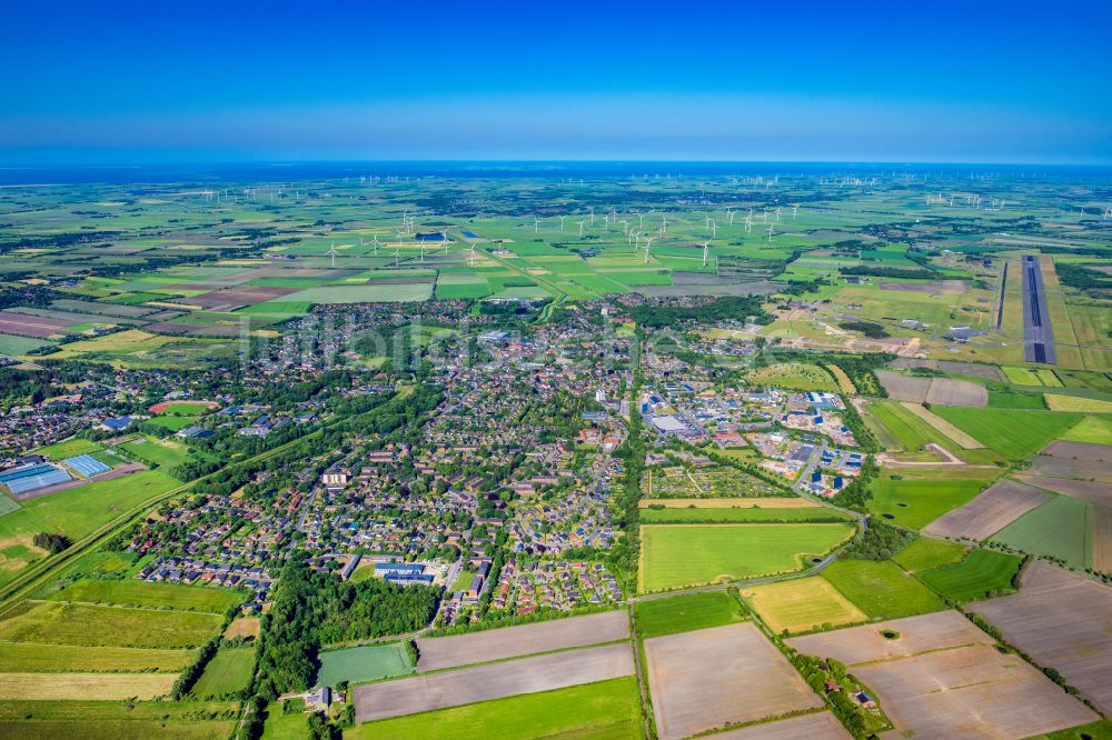 Leck aus der Vogelperspektive: Ortsansicht in Leck im Bundesland Schleswig-Holstein, Deutschland