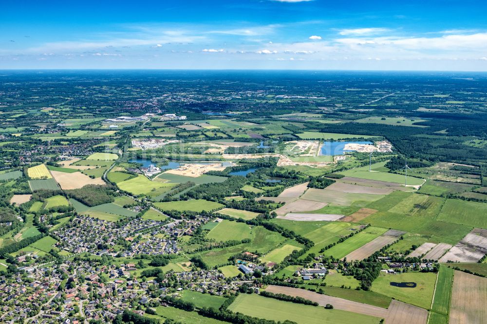 Lentföhrden von oben - Ortsansicht in Lentföhrden im Bundesland Schleswig-Holstein, Deutschland