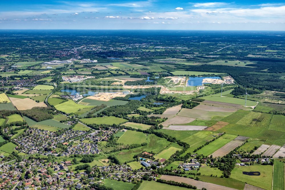 Lentföhrden aus der Vogelperspektive: Ortsansicht in Lentföhrden im Bundesland Schleswig-Holstein, Deutschland