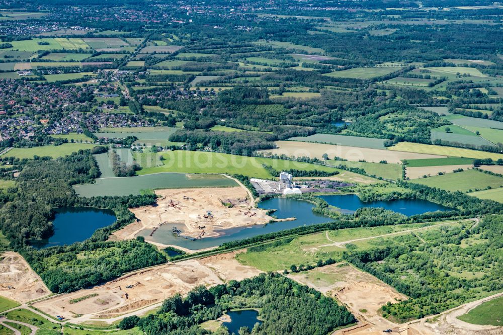 Lentföhrden von oben - Ortsansicht in Lentföhrden im Bundesland Schleswig-Holstein, Deutschland