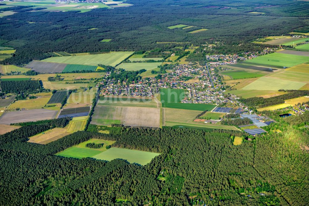 Luftbild Ehra-Lessien - Ortsansicht in Lessien im Bundesland Niedersachsen, Deutschland