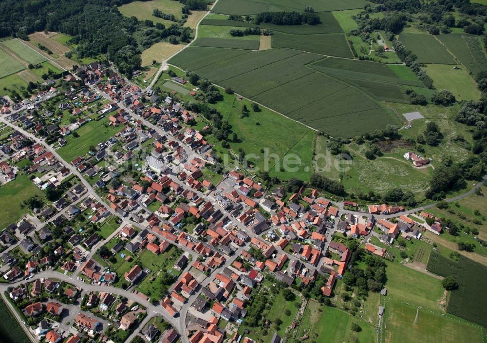 Leutenheim von oben - Ortsansicht Leutenheim im Elsass in Frankreich