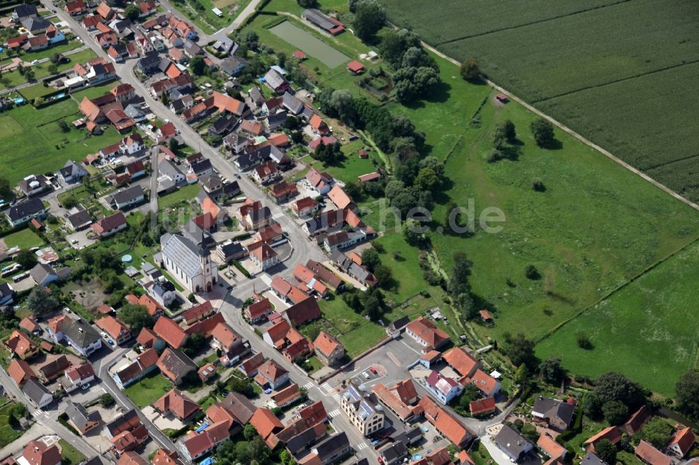 Leutenheim aus der Vogelperspektive: Ortsansicht Leutenheim im Elsass in Frankreich