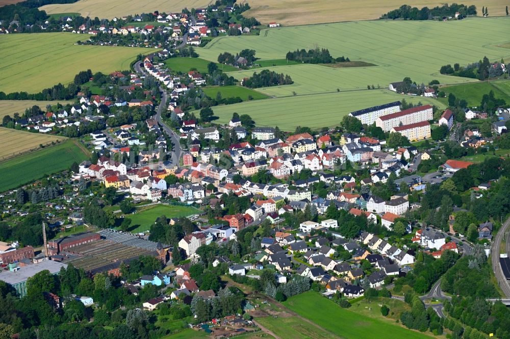 Lichtentanne von oben - Ortsansicht in Lichtentanne im Bundesland Sachsen, Deutschland