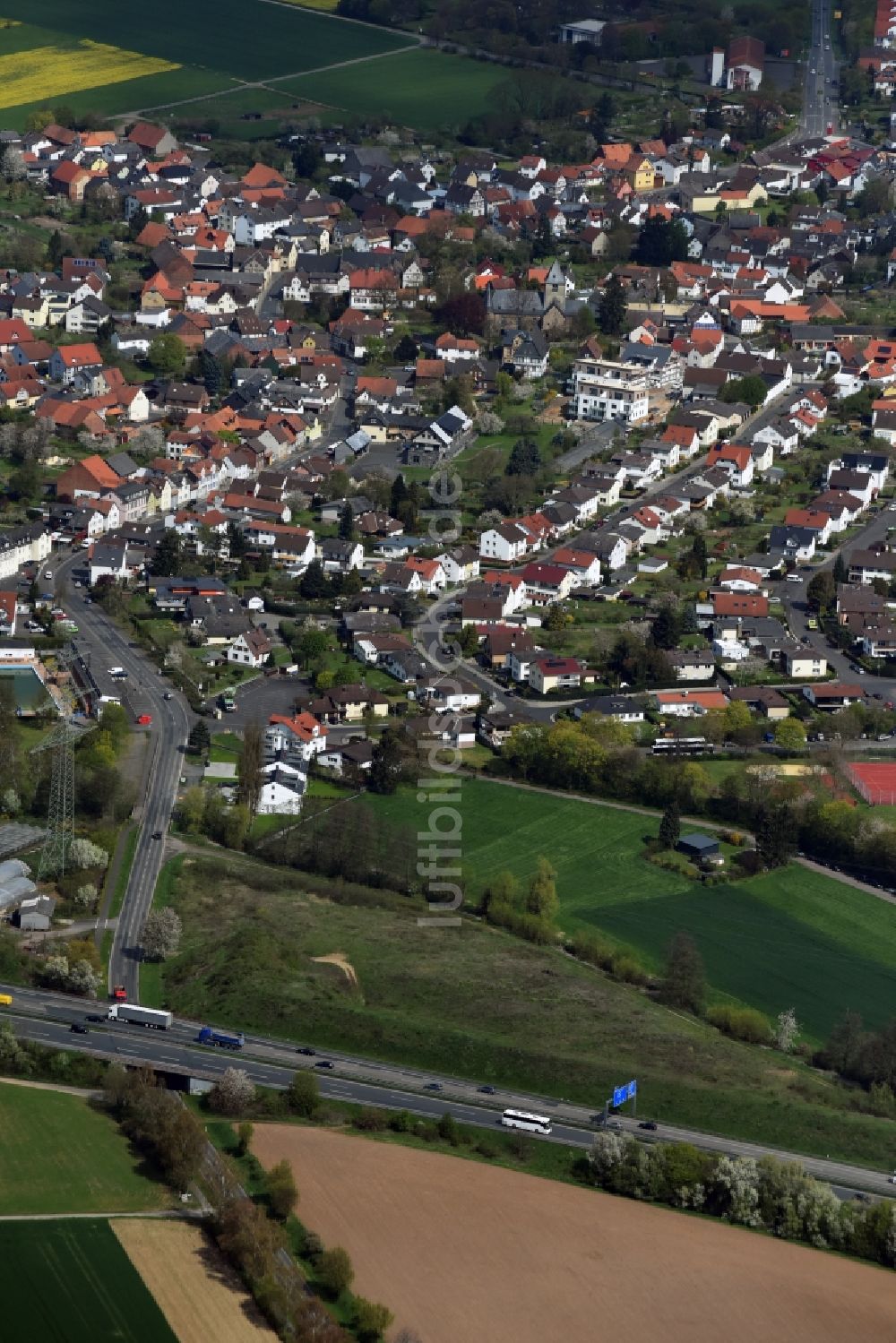 Linden von oben - Ortsansicht in Linden im Bundesland Hessen