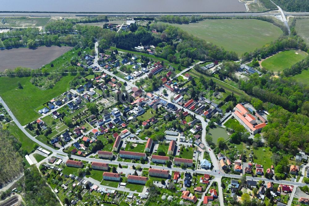 Lohsa aus der Vogelperspektive: Ortsansicht in Lohsa im Bundesland Sachsen, Deutschland