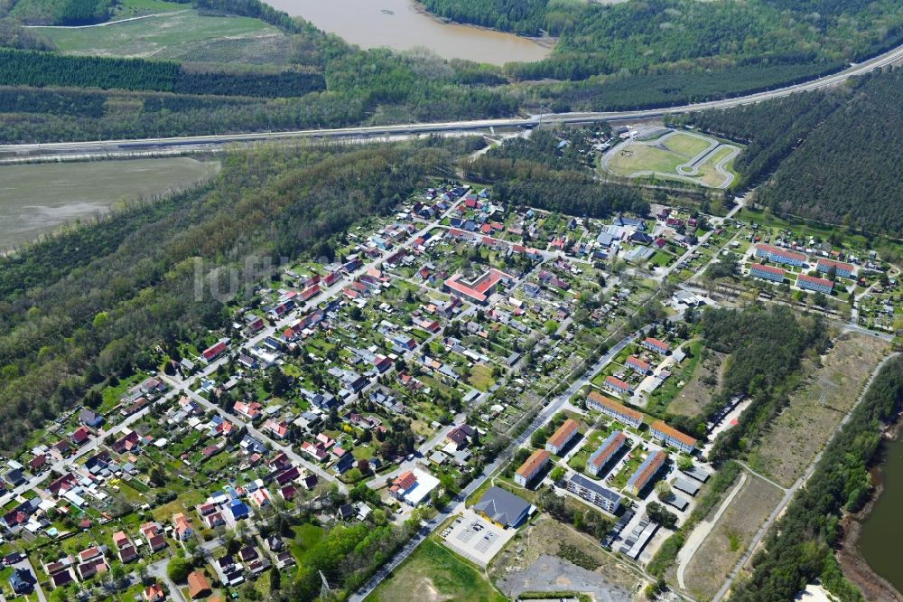 Luftaufnahme Lohsa - Ortsansicht in Lohsa im Bundesland Sachsen, Deutschland