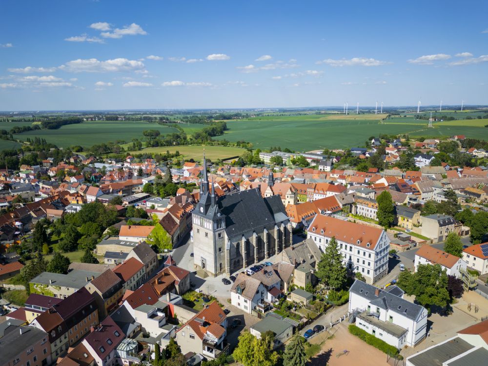 Luftbild Lommatzsch - Ortsansicht in Lommatzsch im Bundesland Sachsen, Deutschland