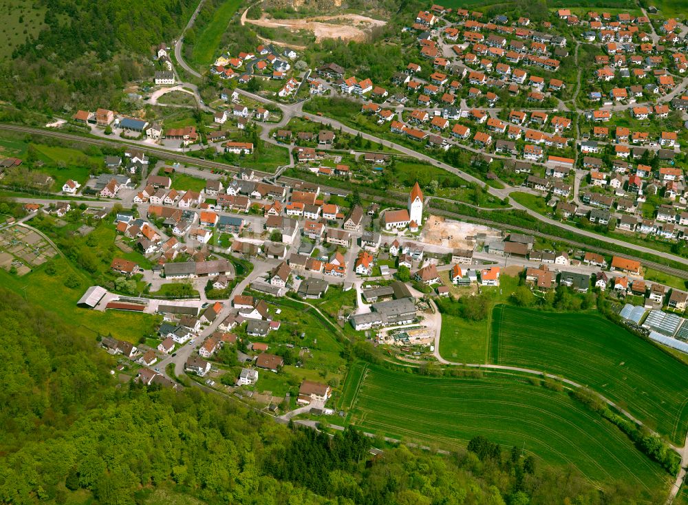 Luftbild Lonsee - Ortsansicht in Lonsee im Bundesland Baden-Württemberg, Deutschland