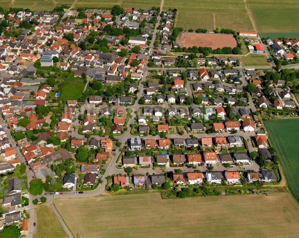 Luftaufnahme Lörzweiler - Ortsansicht von Lörzweiler im Bundesland Rheinland-Pfalz